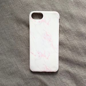 White and pink marble iPhone 7 case